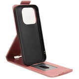 Xiaomi 17 lodret flip-etui med stativ - rosaguld