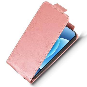 Xiaomi 17 lodret flip-etui med stativ - rosaguld