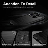 Xiaomi 17T Børstet TPU Cover - Karbonfiber - Sort