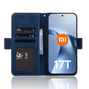 Xiaomi 17T Kortholder Pung Etui - Blå