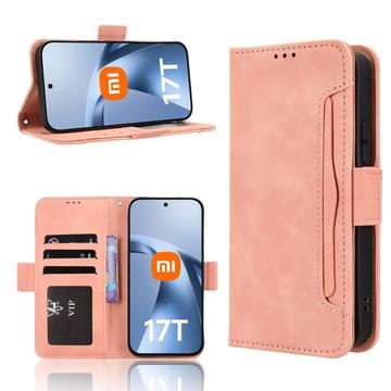 Xiaomi 17T Kortholder Pung Etui - Pink
