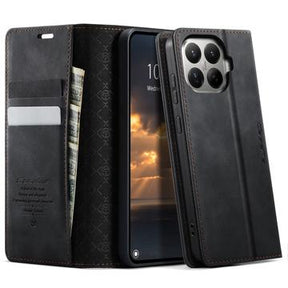 Xiaomi 17T Caseme 033 Pung Etui med Kalvemønster og RFID-blokering - Sort