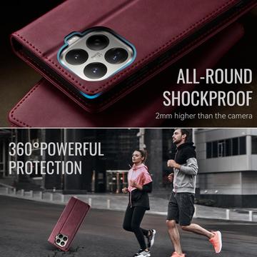 Xiaomi 17T Caseme 033 Pung Etui med Kalvemønster og RFID-blokering - Rød