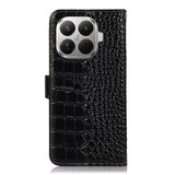Xiaomi 17T Crocodile Series Læderpung med RFID - Sort