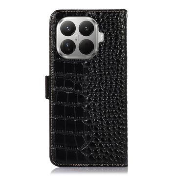 Xiaomi 17T Crocodile Series Læderpung med RFID - Sort