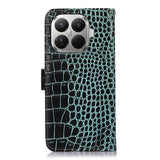 Xiaomi 17T Crocodile Series Læderpung med RFID - Grøn