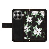 Xiaomi 17T Blomstret pung etui med kortholdere - Sort