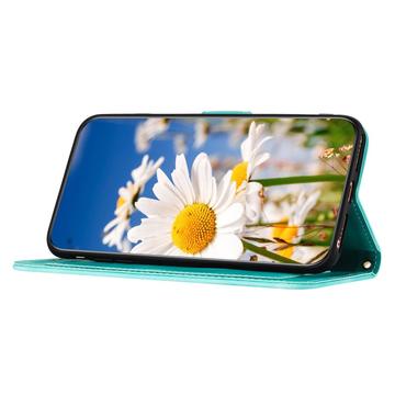 Xiaomi 17T Blomstret pung etui med kortholdere - grøn