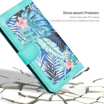 Xiaomi 17T Blomstret pung etui med kortholdere - grøn