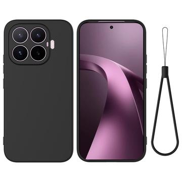 Xiaomi 17T Flydende silikone cover med håndrem - Sort
