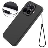 Xiaomi 17T Flydende silikone cover med håndrem - Sort