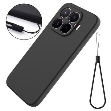 Xiaomi 17T Flydende silikone cover med håndrem - Sort