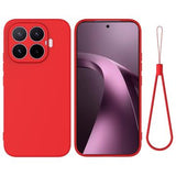 Xiaomi 17T Flydende silikone cover med håndrem - Rød