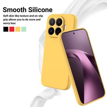 Xiaomi 17T Flydende silikone cover med håndrem - Gul