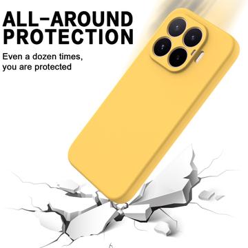 Xiaomi 17T Flydende silikone cover med håndrem - Gul