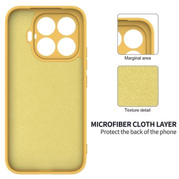 Xiaomi 17T Flydende silikone cover med håndrem - Gul