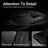 Xiaomi 17T Pro Børstet TPU Cover - Karbonfiber - Sort