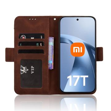 Xiaomi 17T Pro Kortholder Pung Etui - Brun