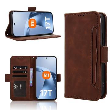 Xiaomi 17T Pro Kortholder Pung Etui - Brun