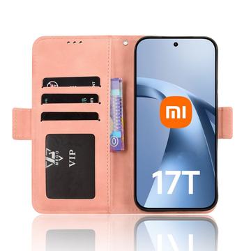 Xiaomi 17T Pro Kortholder Pung Etui - Pink