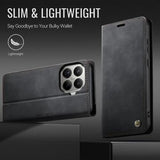 Xiaomi 17T Pro Caseme 033 Pung Etui med Kalvemønster og RFID-blokering - Sort