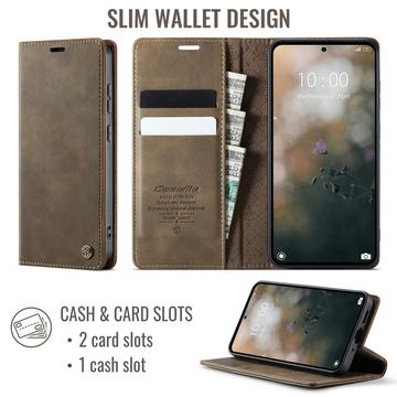 Xiaomi 17T Pro Caseme 033 Pung Etui med Kalvemønster og RFID-blokering - Kaffe