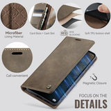 Xiaomi 17T Pro Caseme 033 Pung Etui med Kalvemønster og RFID-blokering - Kaffe