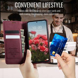 Xiaomi 17T Pro Caseme 033 Pung Etui med Kalvemønster og RFID-blokering - Rød