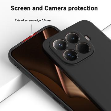 Xiaomi 17T Pro Flydende silikone cover med håndrem - Sort