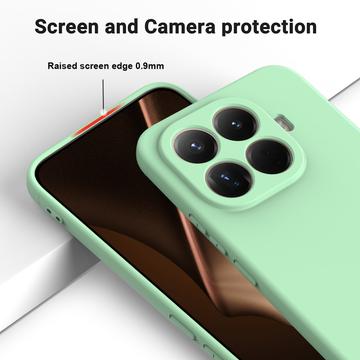 Xiaomi 17T Pro Flydende silikone cover med håndrem - Grøn