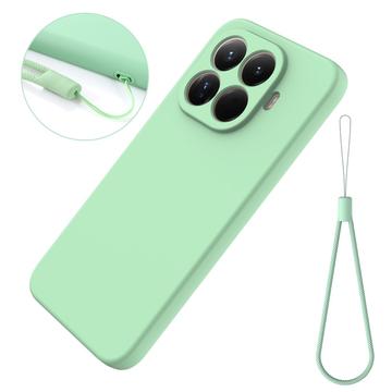 Xiaomi 17T Pro Flydende silikone cover med håndrem - Grøn
