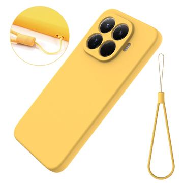 Xiaomi 17T Pro Flydende silikone cover med håndrem - Gul