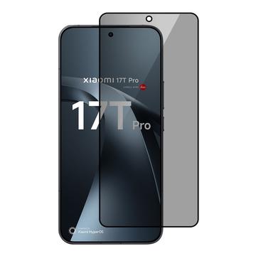 Xiaomi 17T Pro Privacy Full Cover Skærmbeskytter Hærdet Glas - Sort Kant