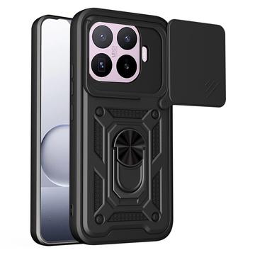 Xiaomi 17T Pro Roterende Ring Hybrid Cover med Kameraskjold - Sort