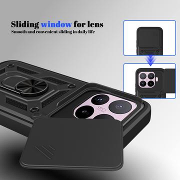 Xiaomi 17T Pro Roterende Ring Hybrid Cover med Kameraskjold - Sort