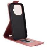 Xiaomi 17T Pro lodret flip-etui med stativ - rosaguld