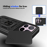 Xiaomi 17T Roterende Ring Hybrid Cover med Kameraskjold - Sort