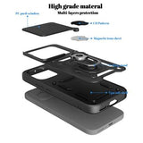 Xiaomi 17T Roterende Ring Hybrid Cover med Kameraskjold - Sort
