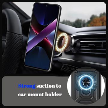 Xiaomi 17T Roterende Ring Hybrid Cover med Kameraskjold - Blå