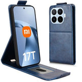 Xiaomi 17T lodret flip-etui med stativ - mørkeblå