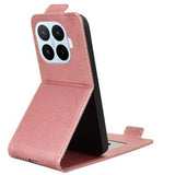 Xiaomi 17T lodret flip-etui med stativ - rosaguld