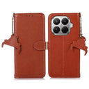 Xiaomi 17T Pung læder cover med RFID - Brun