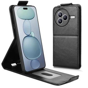 Xiaomi Civi 5 Pro lodret flip-etui med stativ - sort