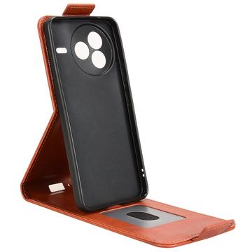 Xiaomi Civi 5 Pro lodret flip-etui med stativ - Brun