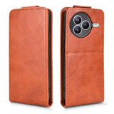 Xiaomi Civi 5 Pro lodret flip-etui med stativ - Brun