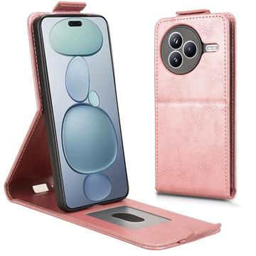 Xiaomi Civi 5 Pro lodret flip-etui med stativ - rosaguld