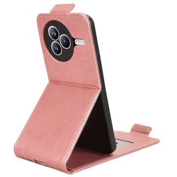 Xiaomi Civi 5 Pro lodret flip-etui med stativ - rosaguld