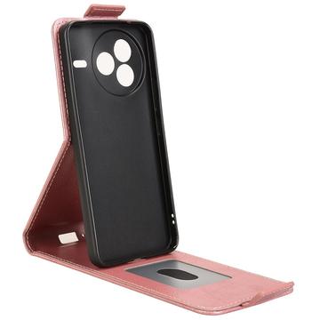 Xiaomi Civi 5 Pro lodret flip-etui med stativ - rosaguld