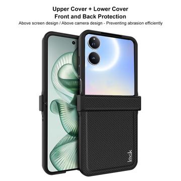 Xiaomi Mix Flip 2 Imak Ruiyi Hybrid Cover - Karbonfiber - Sort