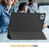 Xiaomi Pad 7S Pro 12.5 Tri-Fold Series Smart Folio-etui - Sort